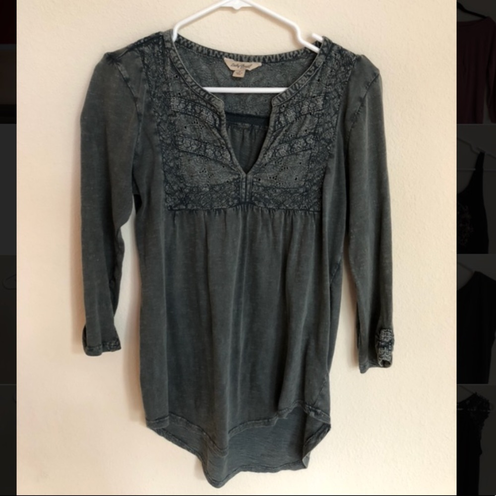 Green Grey Top $14